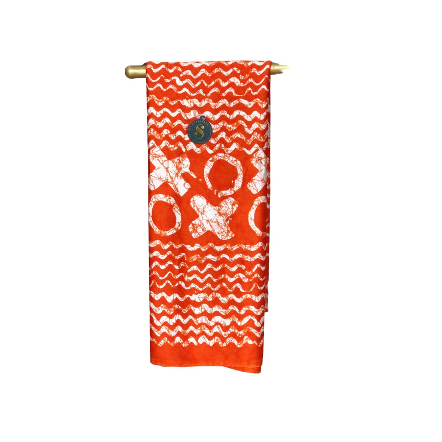 Orange Noughts Silk Chiffon Set