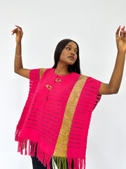 Pink & Gold Aso Oke Desert Top