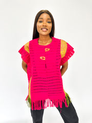 Pink & Gold Aso Oke Desert Top