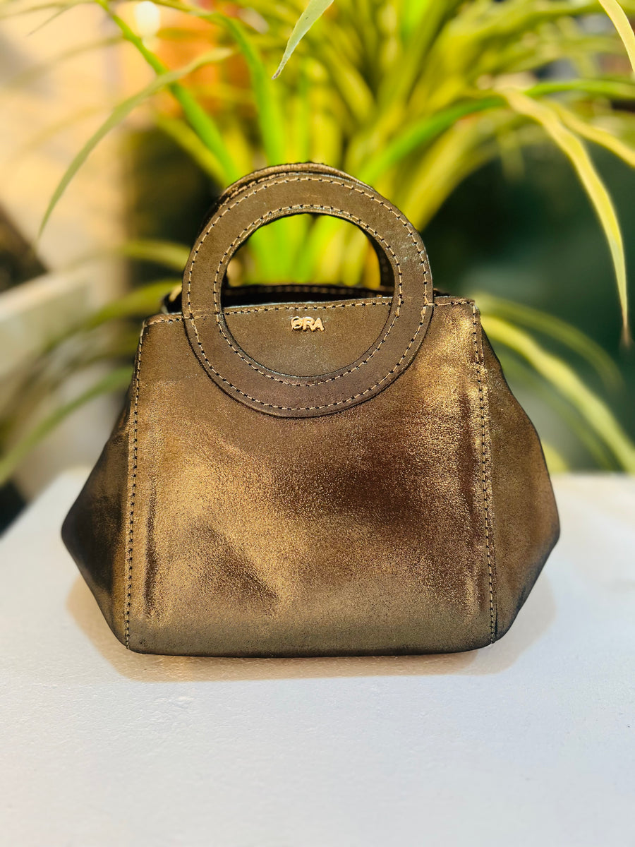 Nola Mini Budu Gold Handbag