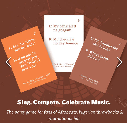Complete The Lyrics Card Game