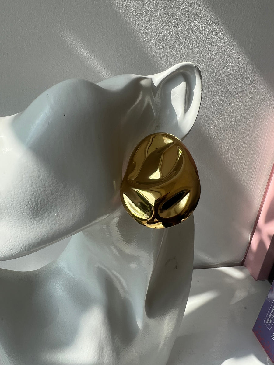 Face Gold Earrings