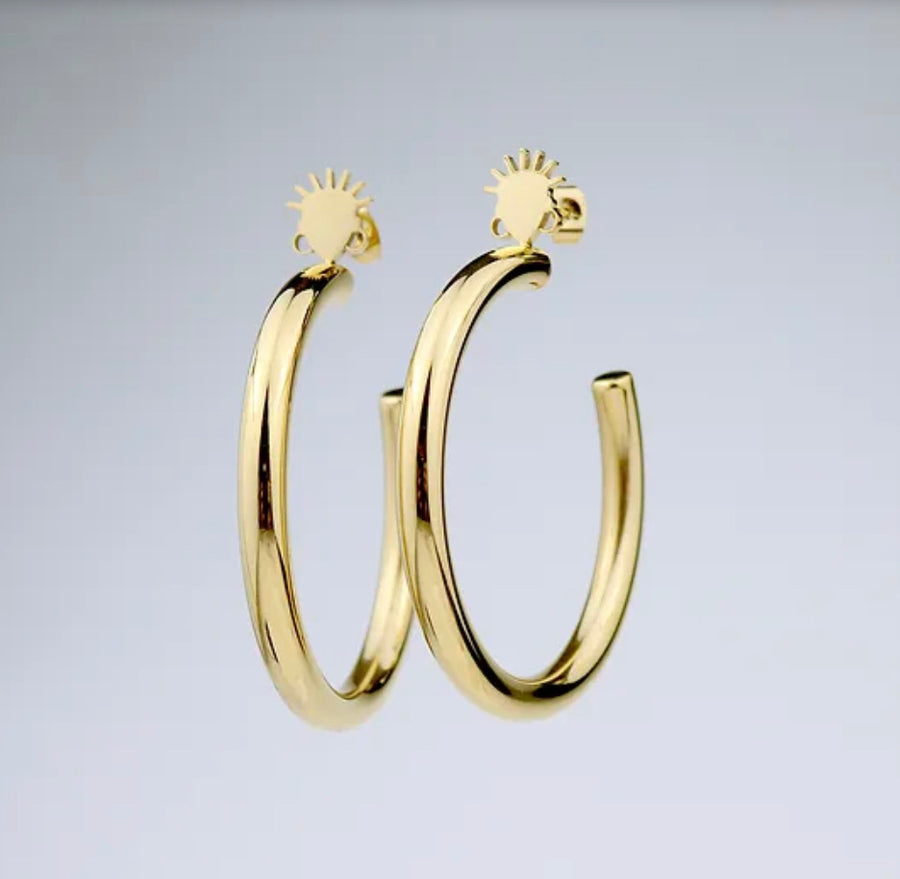 Adesewa Gold Hoops Earrings