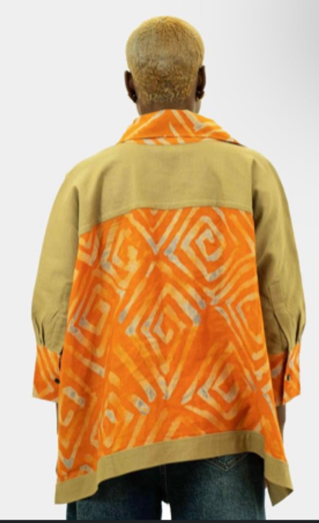 Abeni Batwing Batik Top (Yellow)