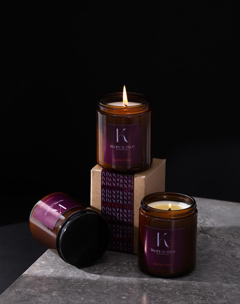 kookoomai Tropical Fruits Single-Wick Candle