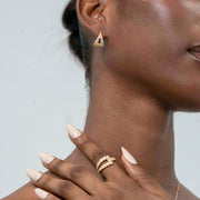 Dawn Double Hoop Gold Earrings