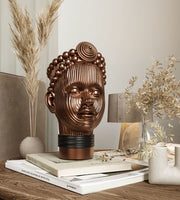 Olokun Head Antique Ornament Gold