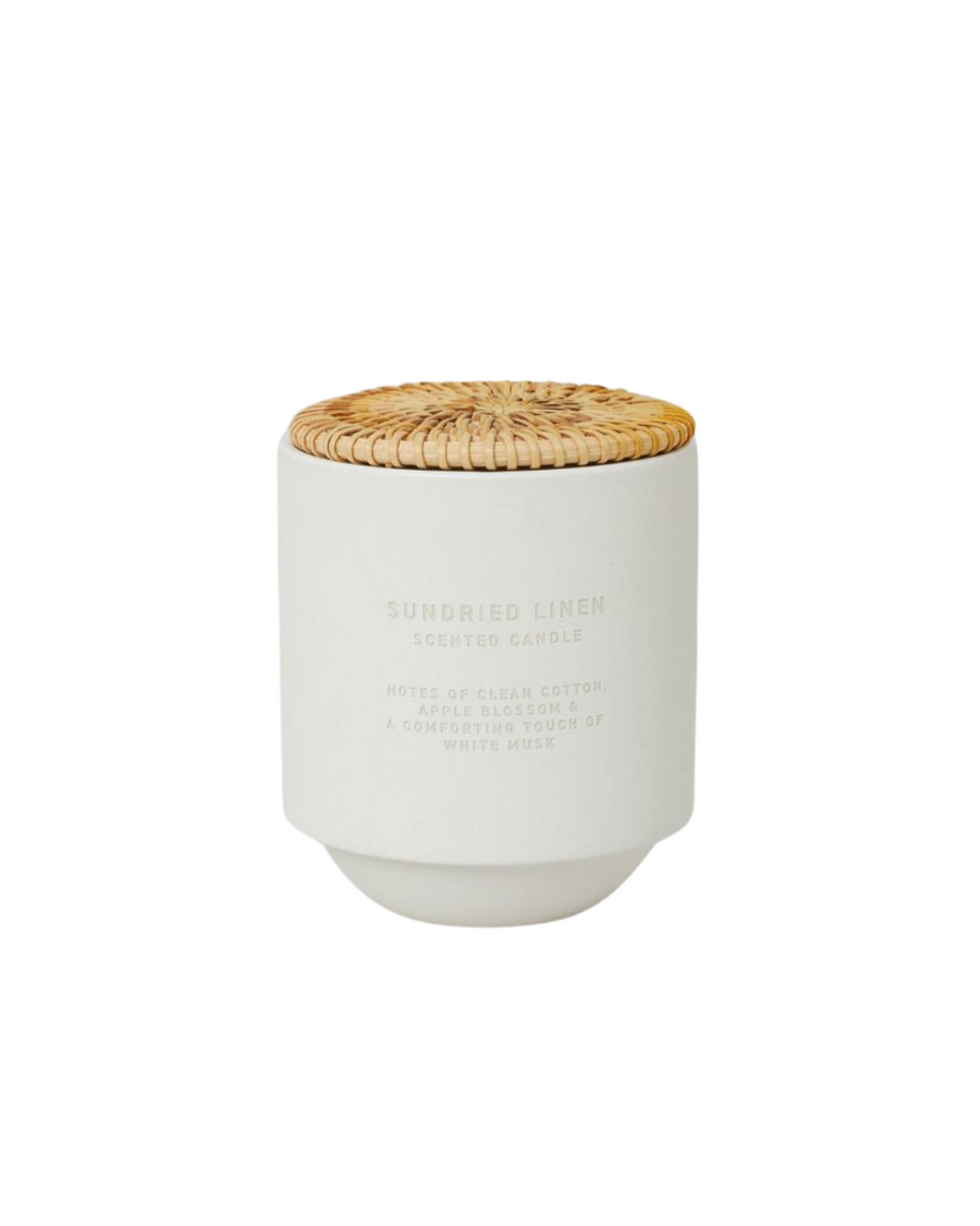 Sundried Linen Basket Lid Candle