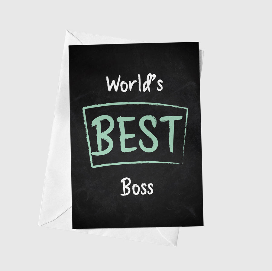 World's Best Boss A5 Greeting Card