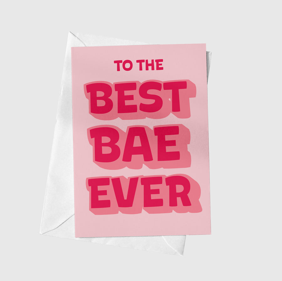 Best Bae Ever A5 Greeting Cards