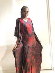 Boubou Kaftan Wine Black & Brown