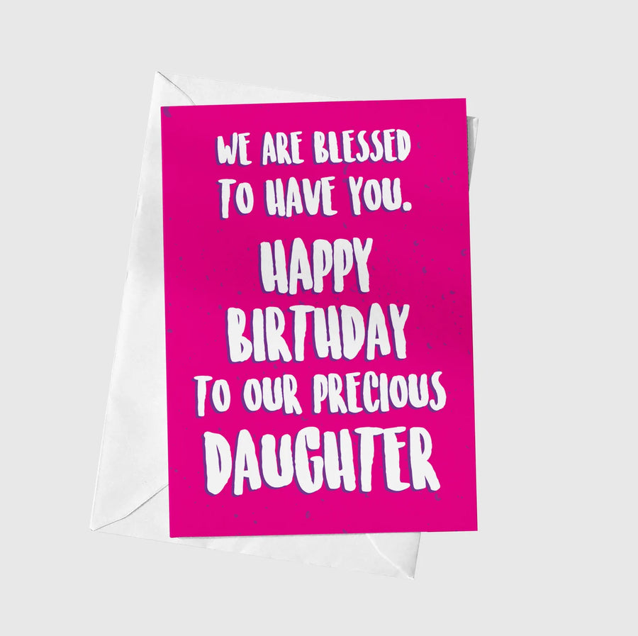 Precious Daughter A5 Greeting Card