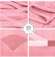 Kingole Fleece Velvet Blanket Pink