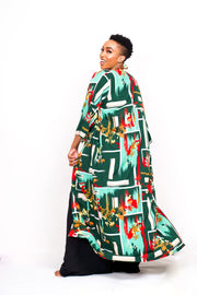 Green Uwa Longline Kimono