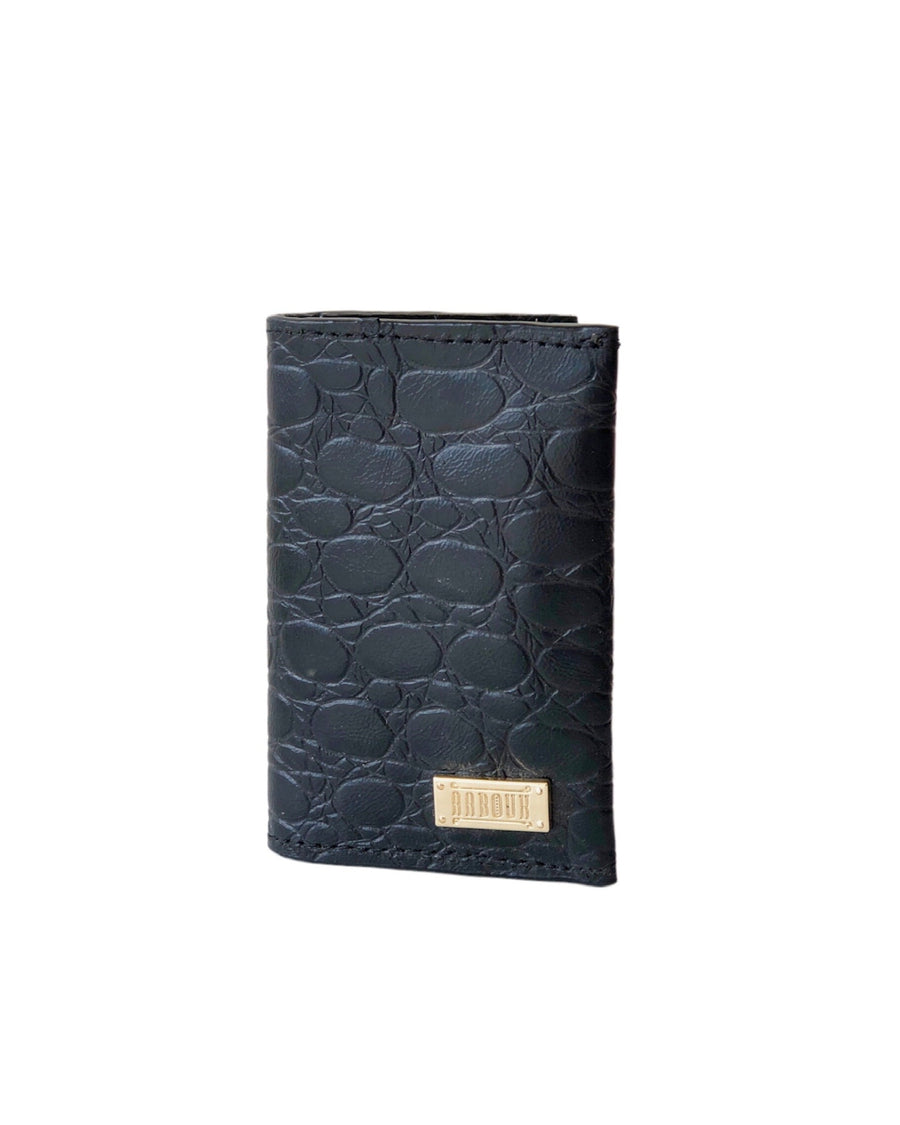 Tinu Black Giant Crocco Print Card Holder